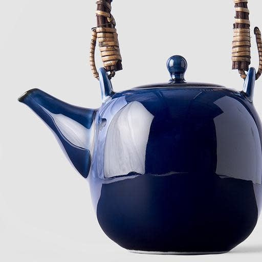 Teapot 11cm Sapphire Blue Glaze