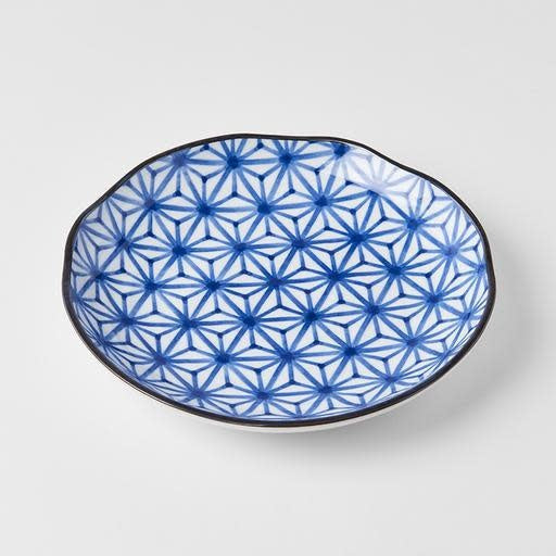 Side Plate 23cm Ikat Starburst Design - Made In Japan | Japanese Tableware