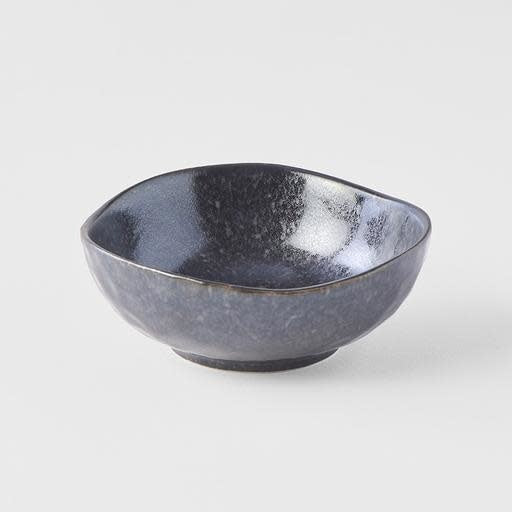 Sauce Dish Organic Shape 11cm Matte Black Glaze