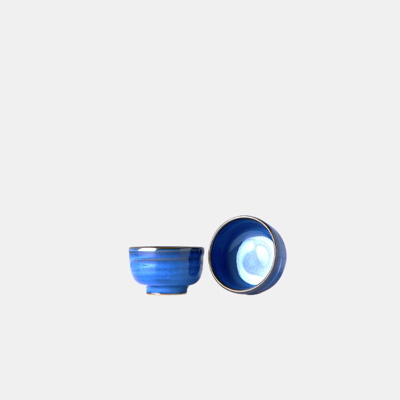 Sake Cup 35ml Gura Kiln Blue Glaze - Made In Japan | Japanese Tableware
