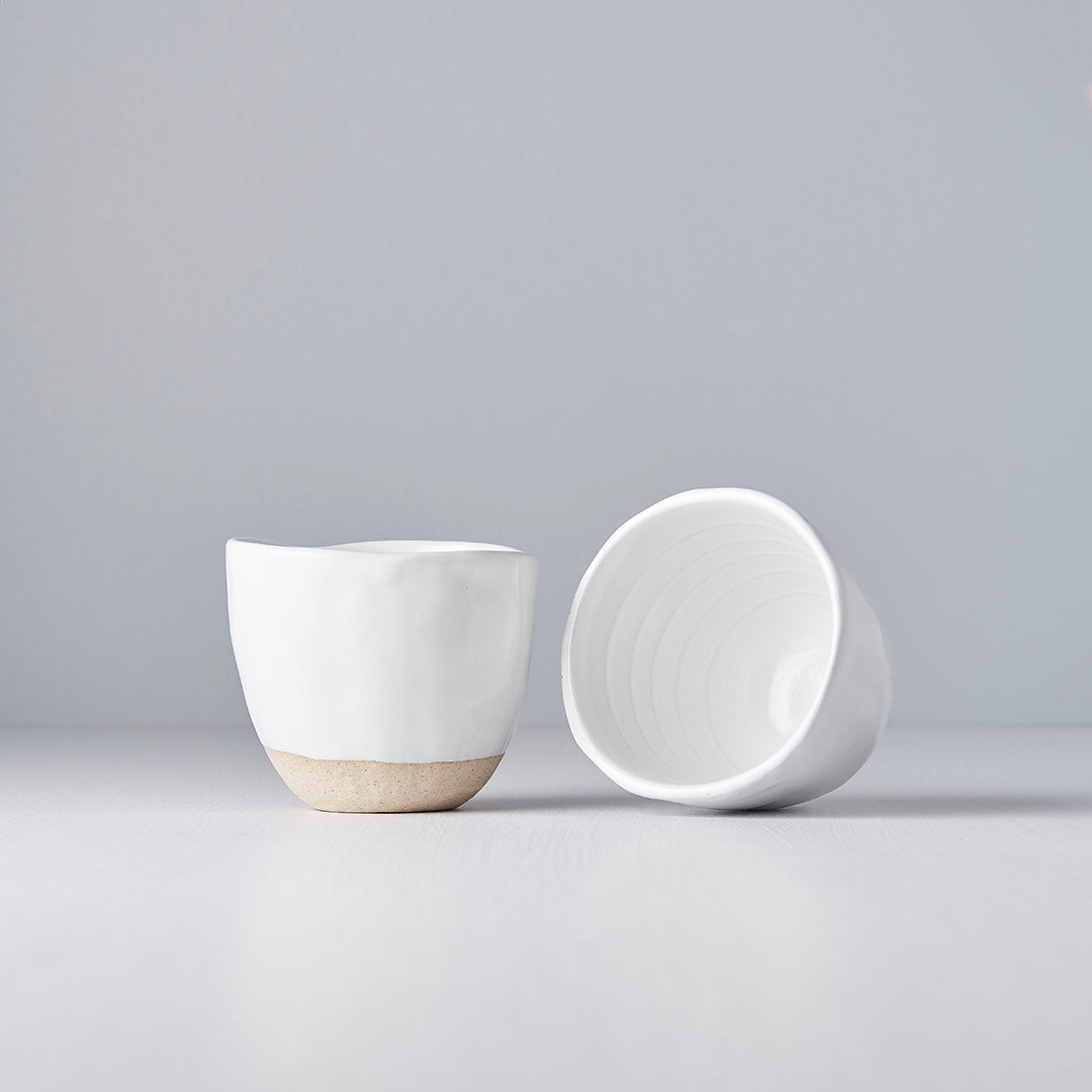Mug Lopsided 200ml White Glaze