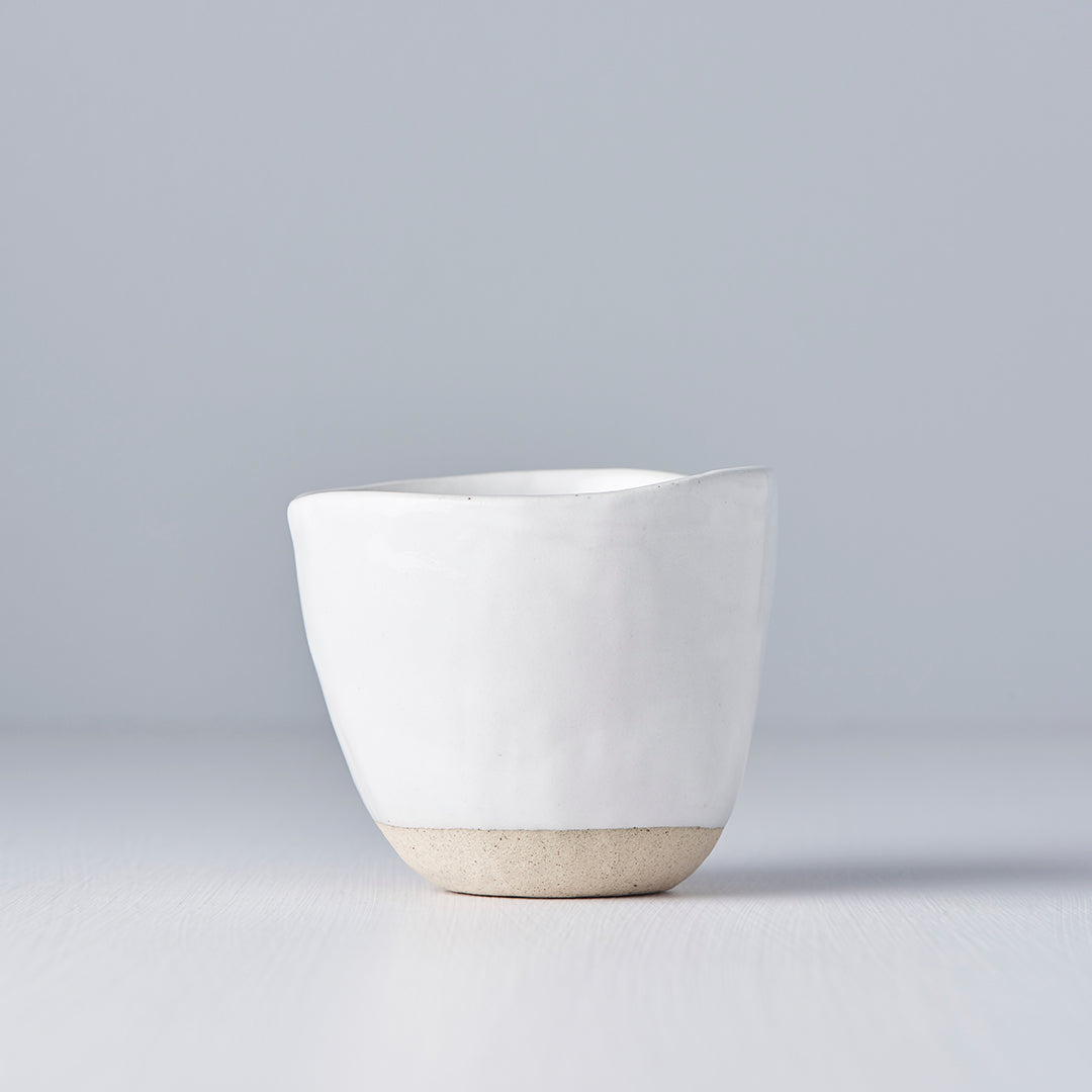 Mug Lopsided 200ml White Glaze