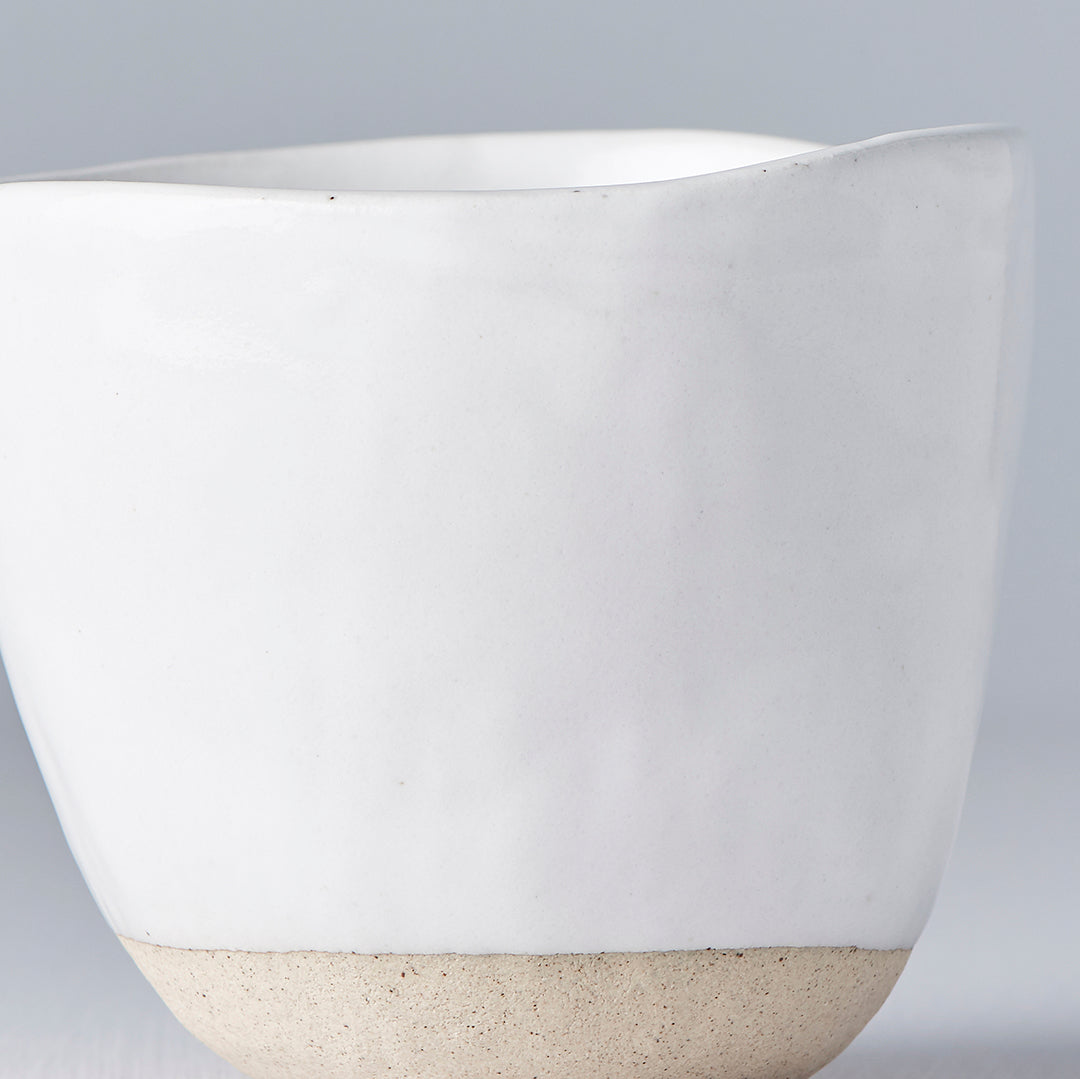 Mug Lopsided 200ml White Glaze