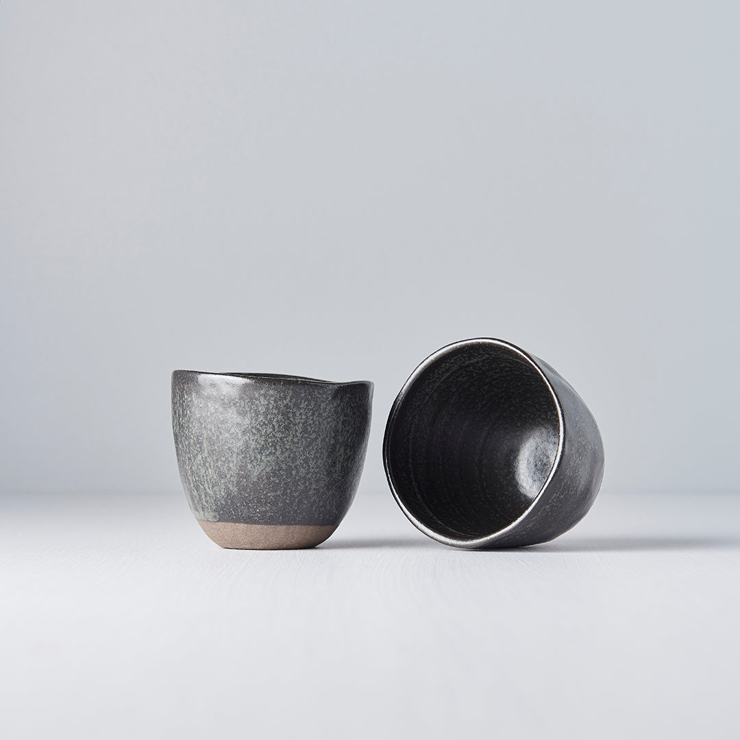 Lopsided Mug 200ml Black Brown Glaze - Made In Japan | Japanese Tableware