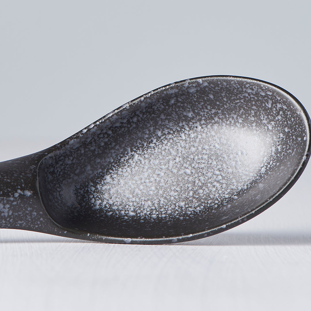Spoon Small 15cm Matt Black Glaze - Made In Japan | Japanese Tableware