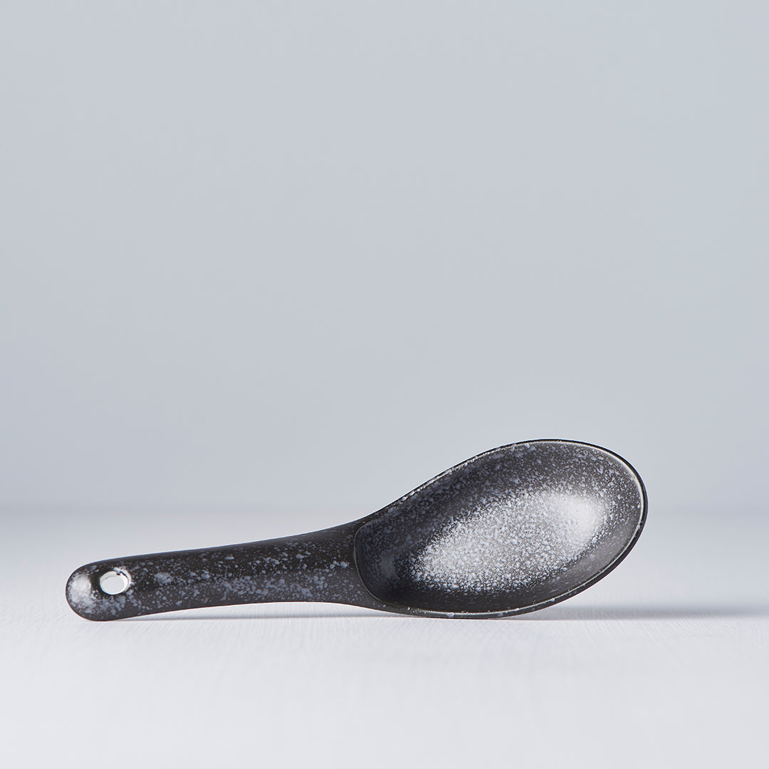 Spoon Small 15cm Matt Black Glaze - Made In Japan | Japanese Tableware