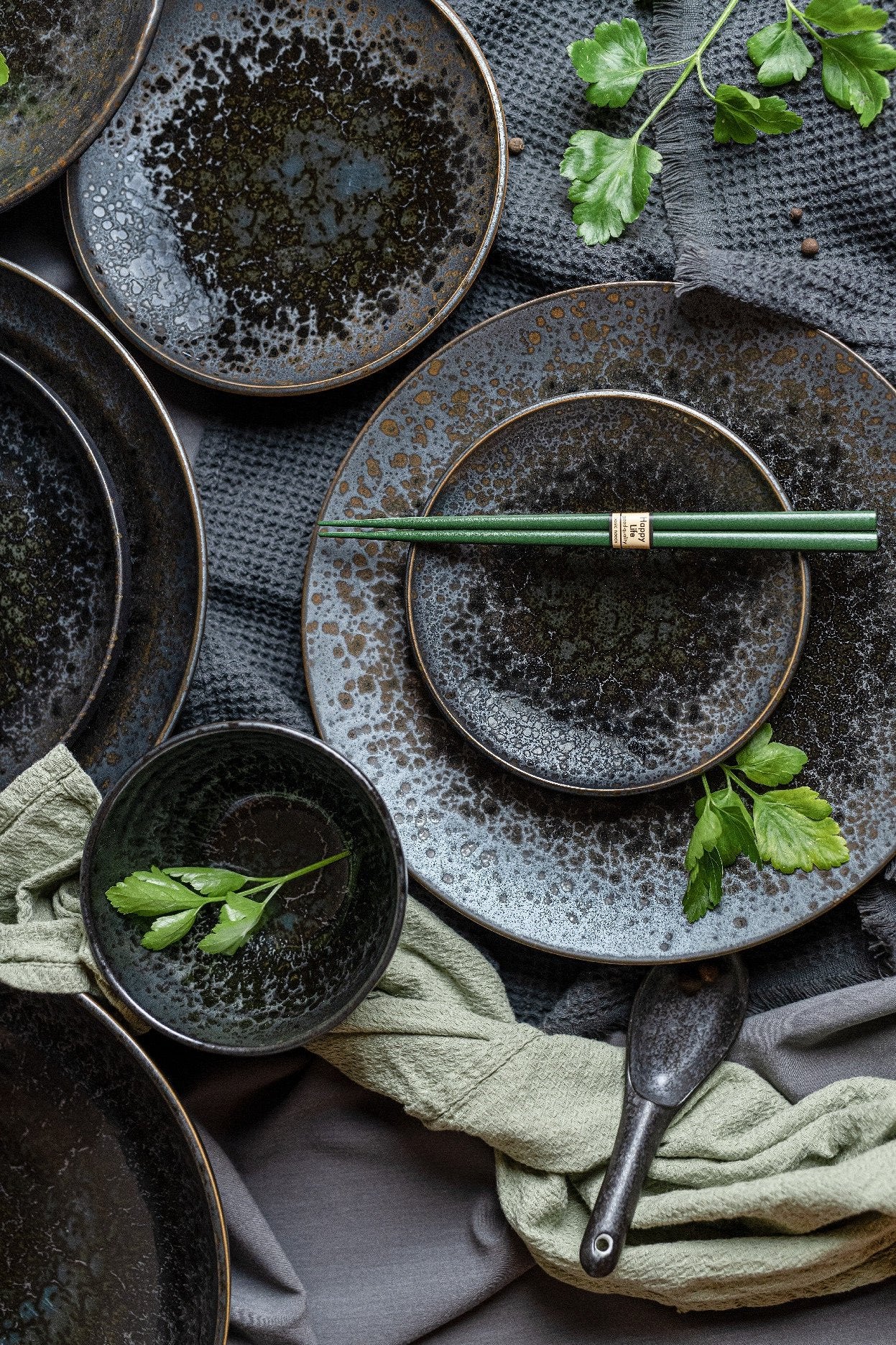 Bowl 13cm Black Pearl Glaze - Made In Japan | Japanese Tableware