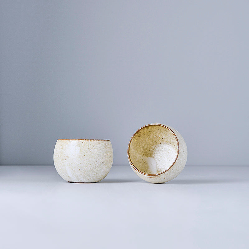 Cup Round 180ml Oatmeal Glaze - Made In Japan | Japanese Tableware