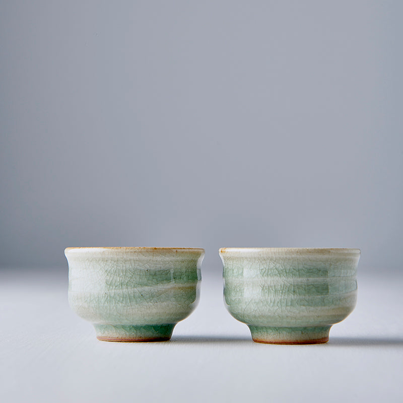 Sake Cup 35ml Celadon Glaze - Made In Japan | Japanese Tableware