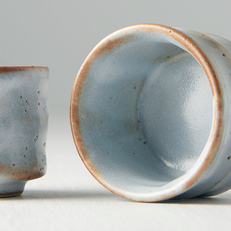 Sake Cup 50ml White Cloud Glaze - Made In Japan | Japanese Tableware