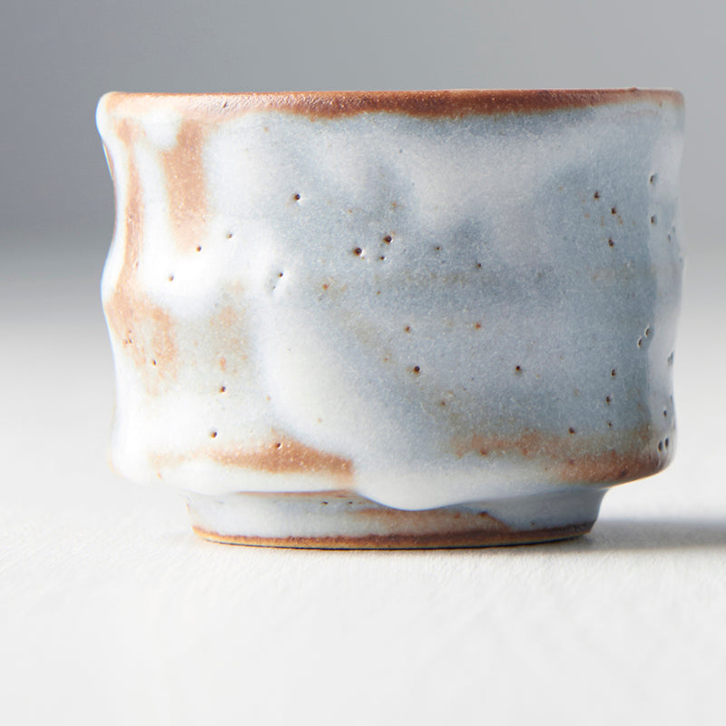 Sake Cup 50ml White Cloud Glaze - Made In Japan | Japanese Tableware