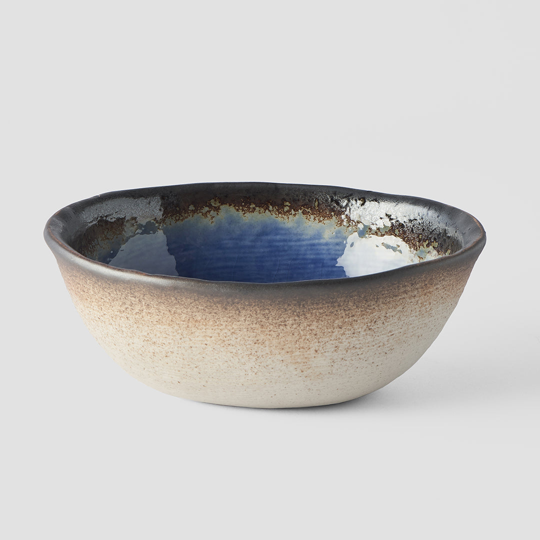 Bowl Oval 17x13cm Cobalt Blue Glaze - Made In Japan | Japanese Tableware