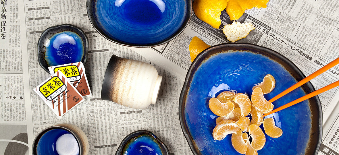 Bowl Oval 17x13cm Cobalt Blue Glaze - Made In Japan | Japanese Tableware