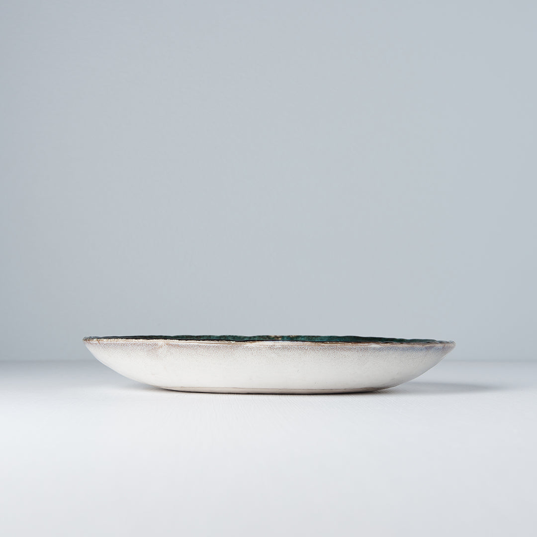 Plate Oval 24x20cm Sky Blue Glaze - Made In Japan | Japanese Tableware