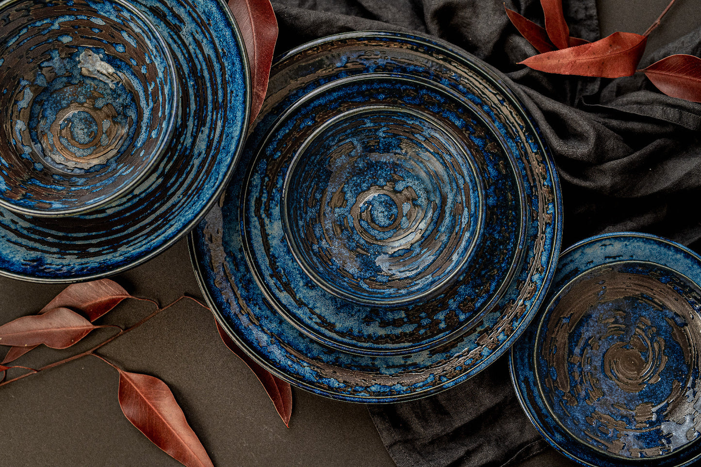 Ramen Bowl 24.5cm Copper Swirl