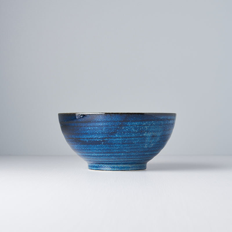 Udon Bowl 19cm Indigo Blue Glaze - Made In Japan | Japanese Tableware