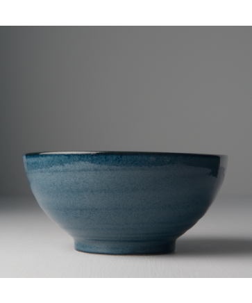 Udon Bowl 19cm Indigo Blue Glaze - Made In Japan | Japanese Tableware
