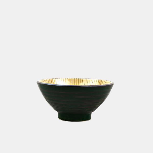 Bowl 15cm Green Converging Line Glaze - Made In Japan | Japanese Tableware