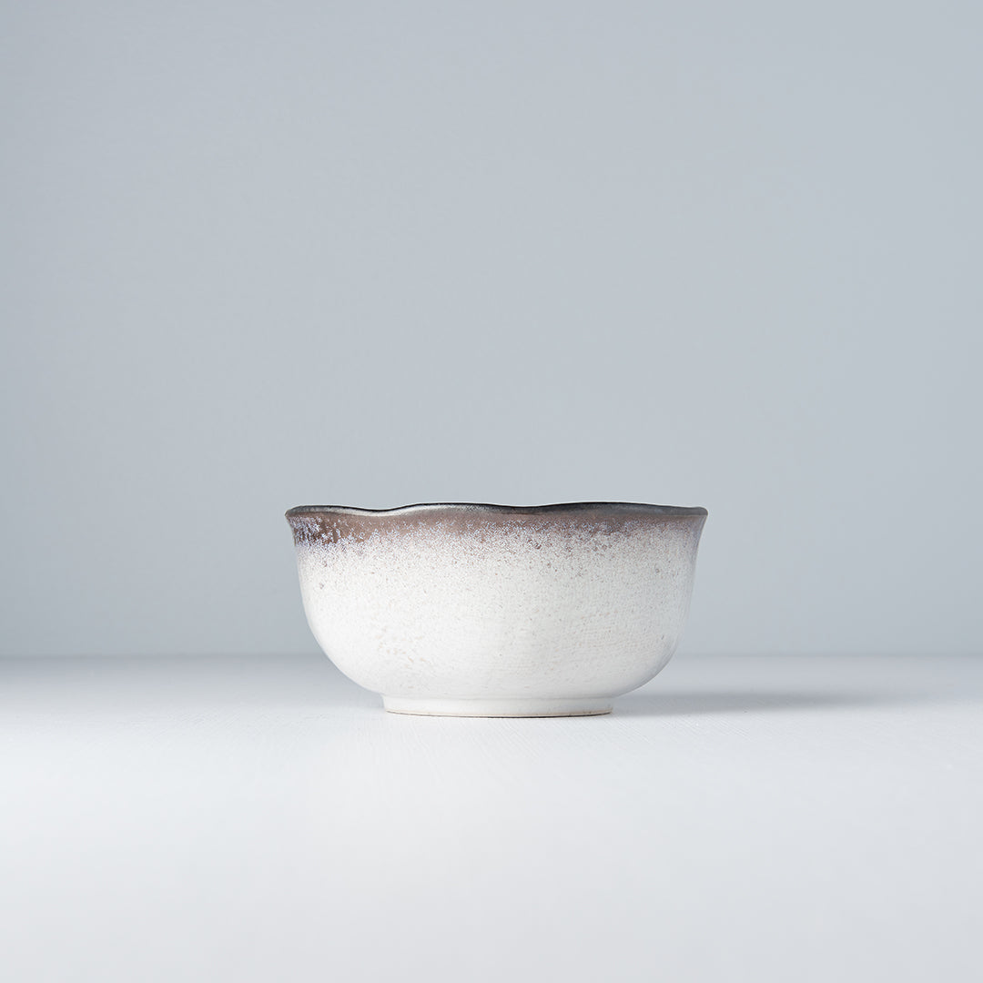 Bowl Irregular 14.5cm Sky Blue Glaze - Made In Japan | Japanese Tableware