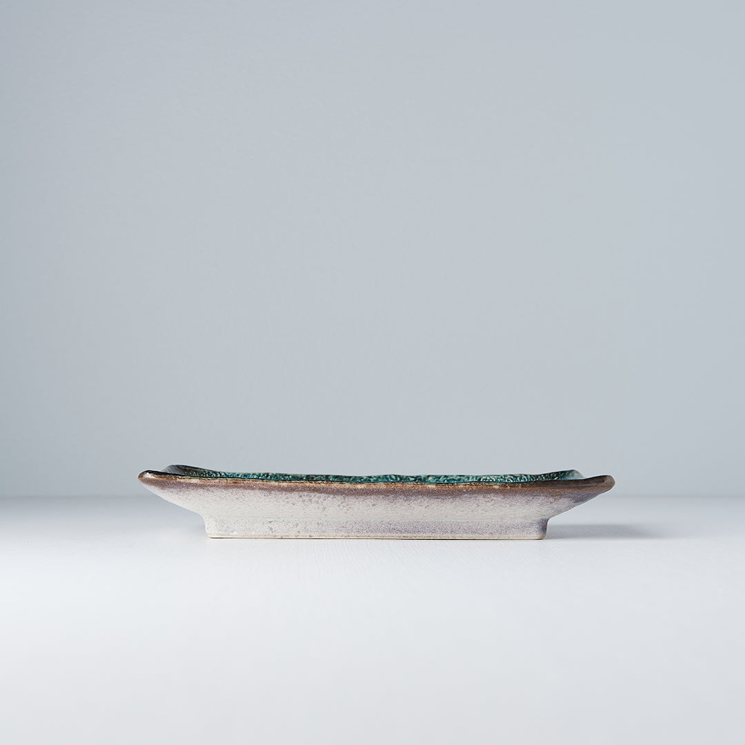 Plate Rectangular 21.5x13.5cm Sky Blue Glaze - Made In Japan | Japanese Tableware
