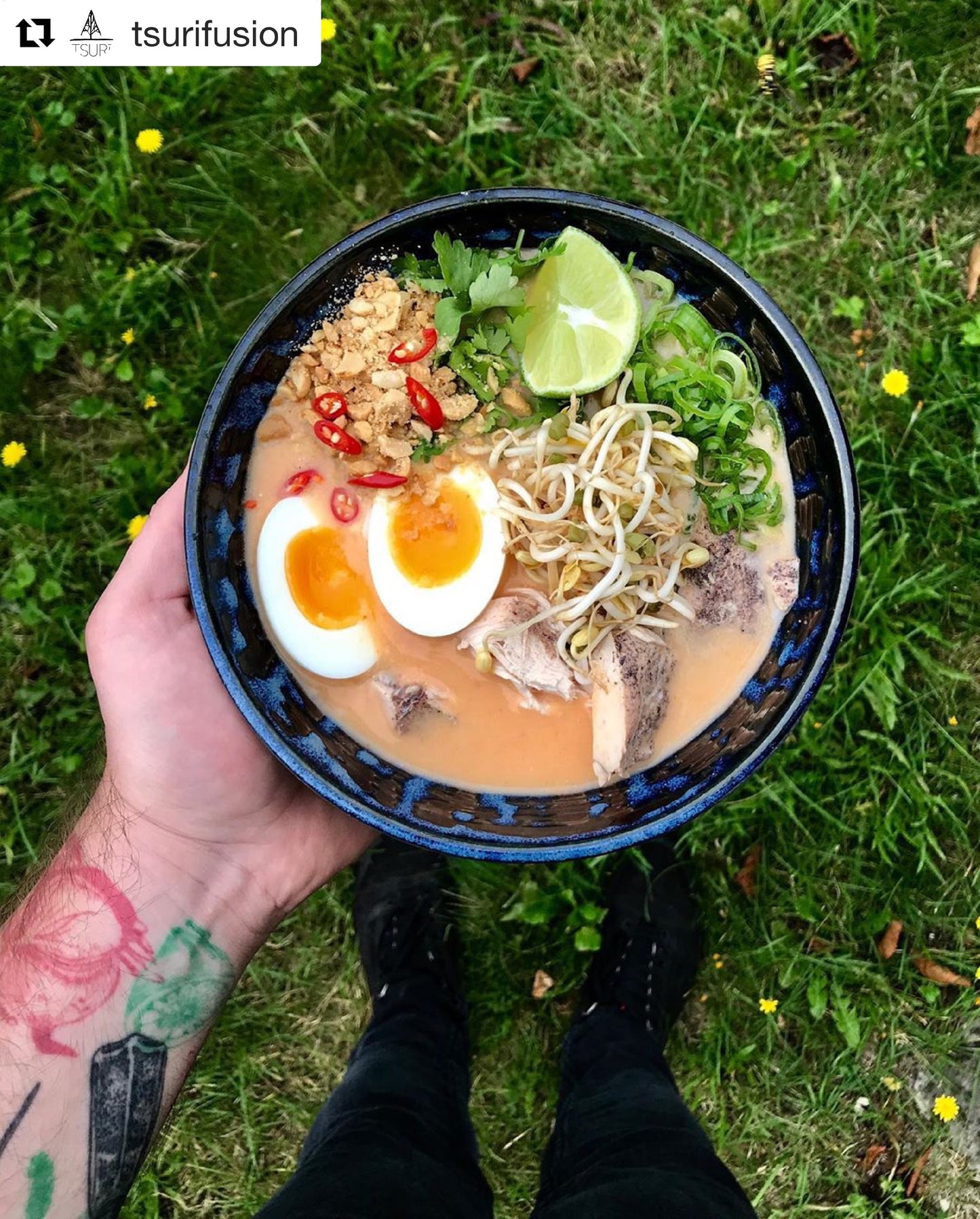 Udon Bowl 19.5cm Copper Swirl