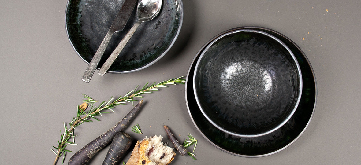 Serving Bowl 24cm Matt and Shiny Glaze - Made In Japan | Japanese Tableware