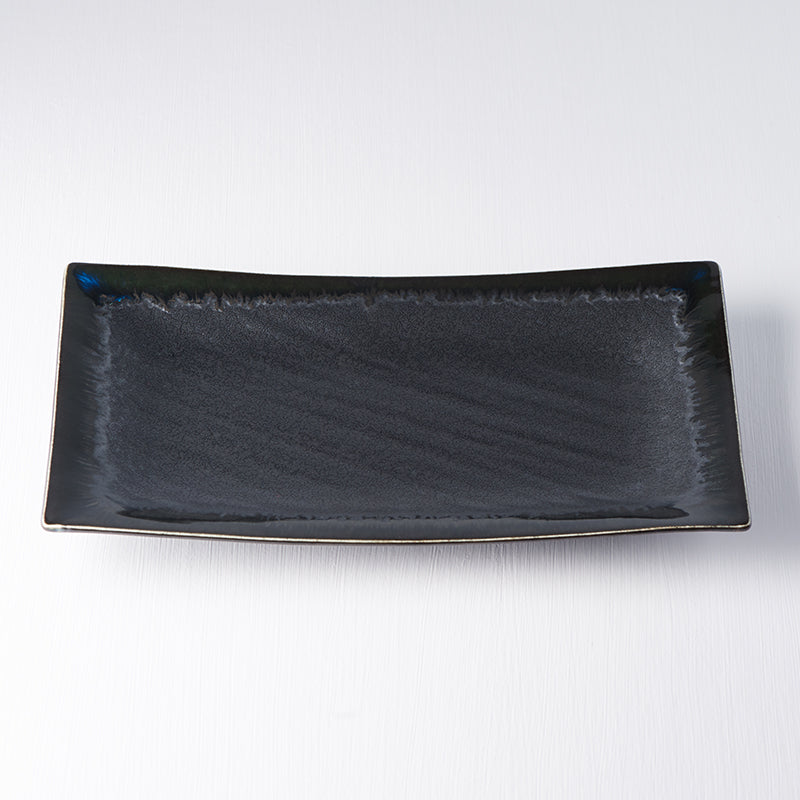 Platter Rectangular 33cm Matt and Shiny Glaze - Made In Japan | Japanese Tableware