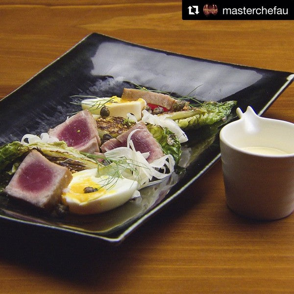 Platter Rectangular 33cm Matt and Shiny Glaze - Made In Japan | Japanese Tableware