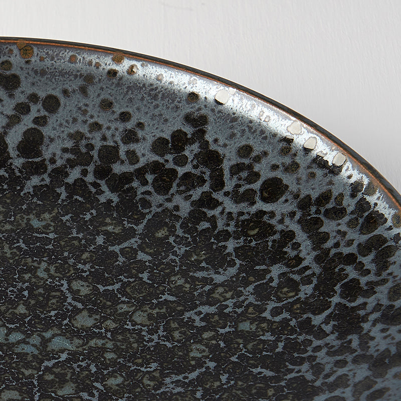 Dinner Plate 28.5cm Black Pearl Glaze - Made In Japan | Japanese Tableware