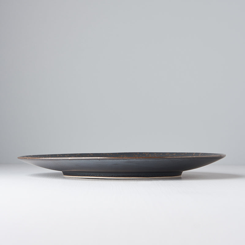 Dinner Plate 28.5cm Black Pearl Glaze - Made In Japan | Japanese Tableware