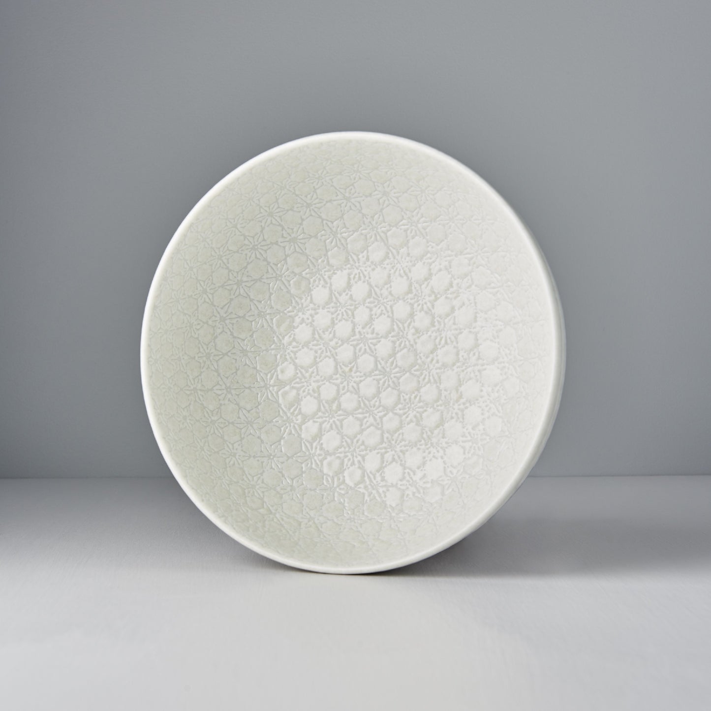 Serving Bowl 24cm White Star Glaze - Made In Japan | Japanese Tableware