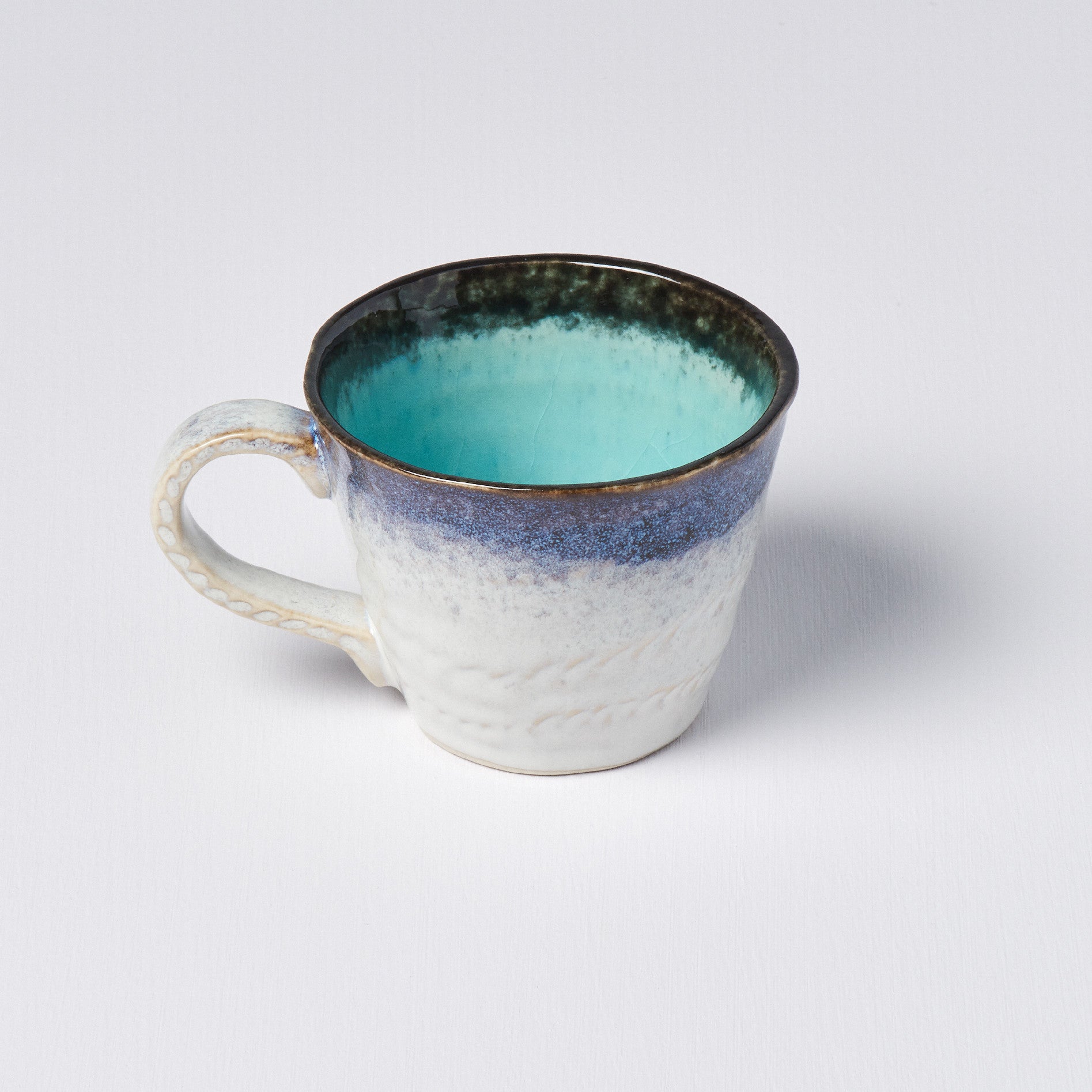 Mug with Handle 200ml Sky Blue Glaze - Made In Japan | Japanese Tableware