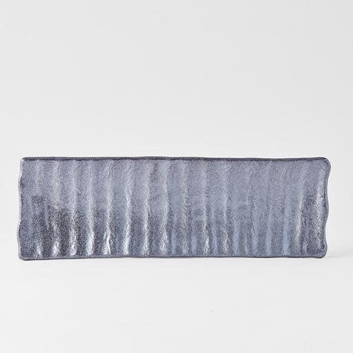 Sashimi Plate 33cm Crumpled Design Metallic