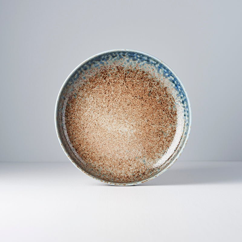 Plate High Rim 22cm Earth & Sky Glaze - Made In Japan | Japanese Tableware