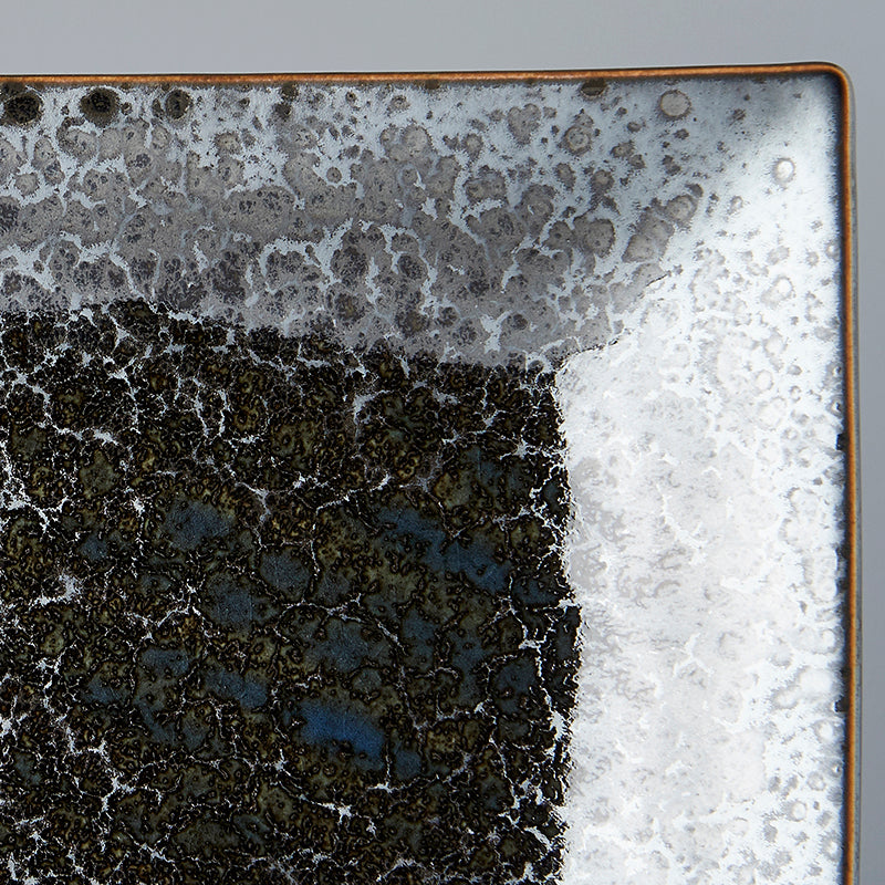 Platter Rectangular 33cm Black Pearl Glaze - Made In Japan | Japanese Tableware