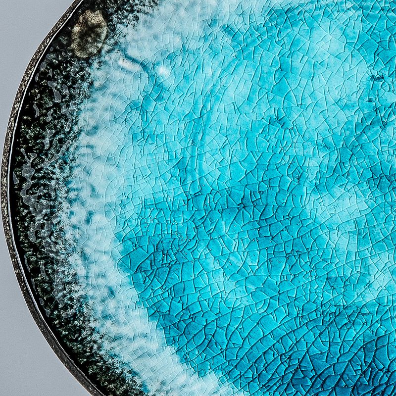 Plate Oval 18cm Sky Blue Glaze - Made In Japan | Japanese Tableware