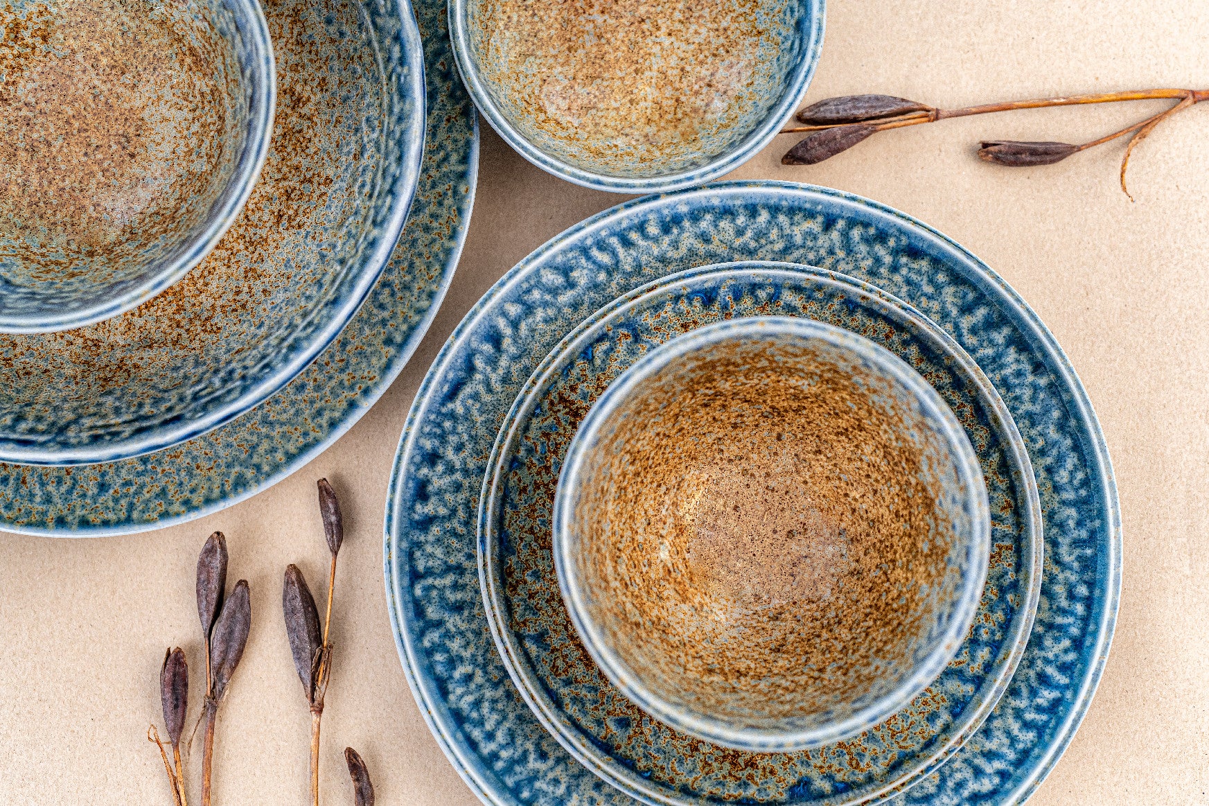 Dinner Plate 28.5cm Earth & Sky Glaze - Made In Japan | Japanese Tableware