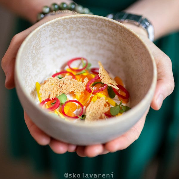 Bowl 13cm White Fade Glaze - Made In Japan | Japanese Tableware