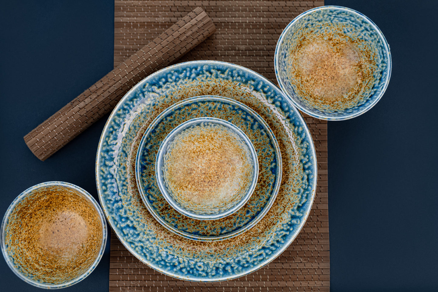 Tapas Plate 17cm Earth & Sky Glaze