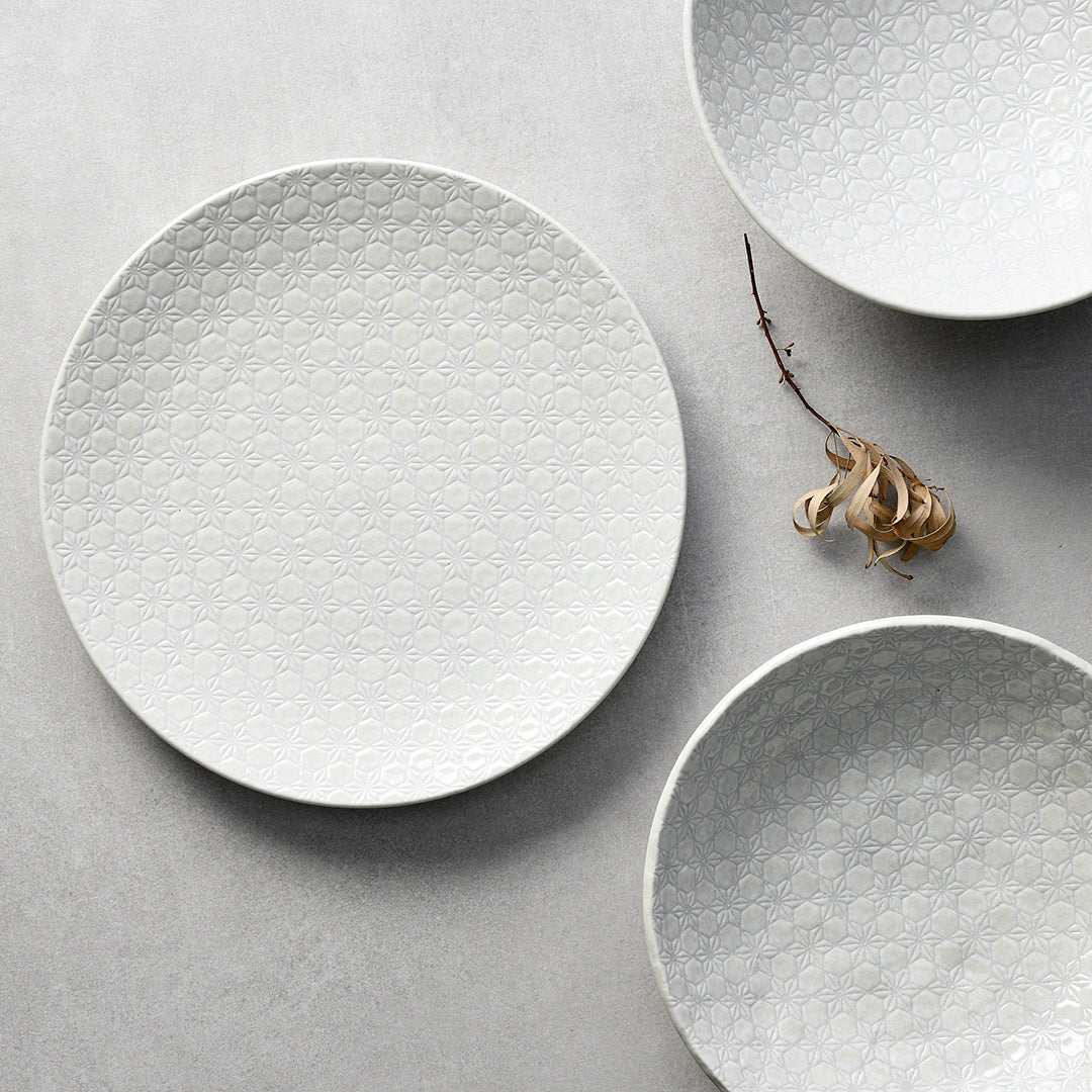 Dinner Plate 25.5cm White Star Glaze