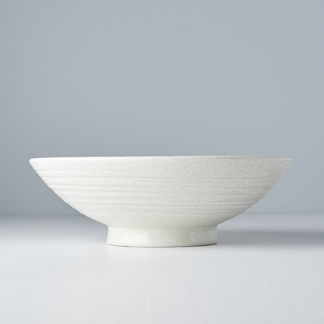 Ramen Bowl 24.5cm White Star Glaze