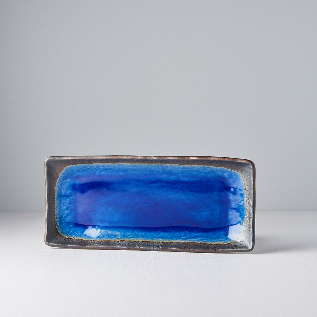 Plate Rectangular 29cm Cobalt Blue Glaze