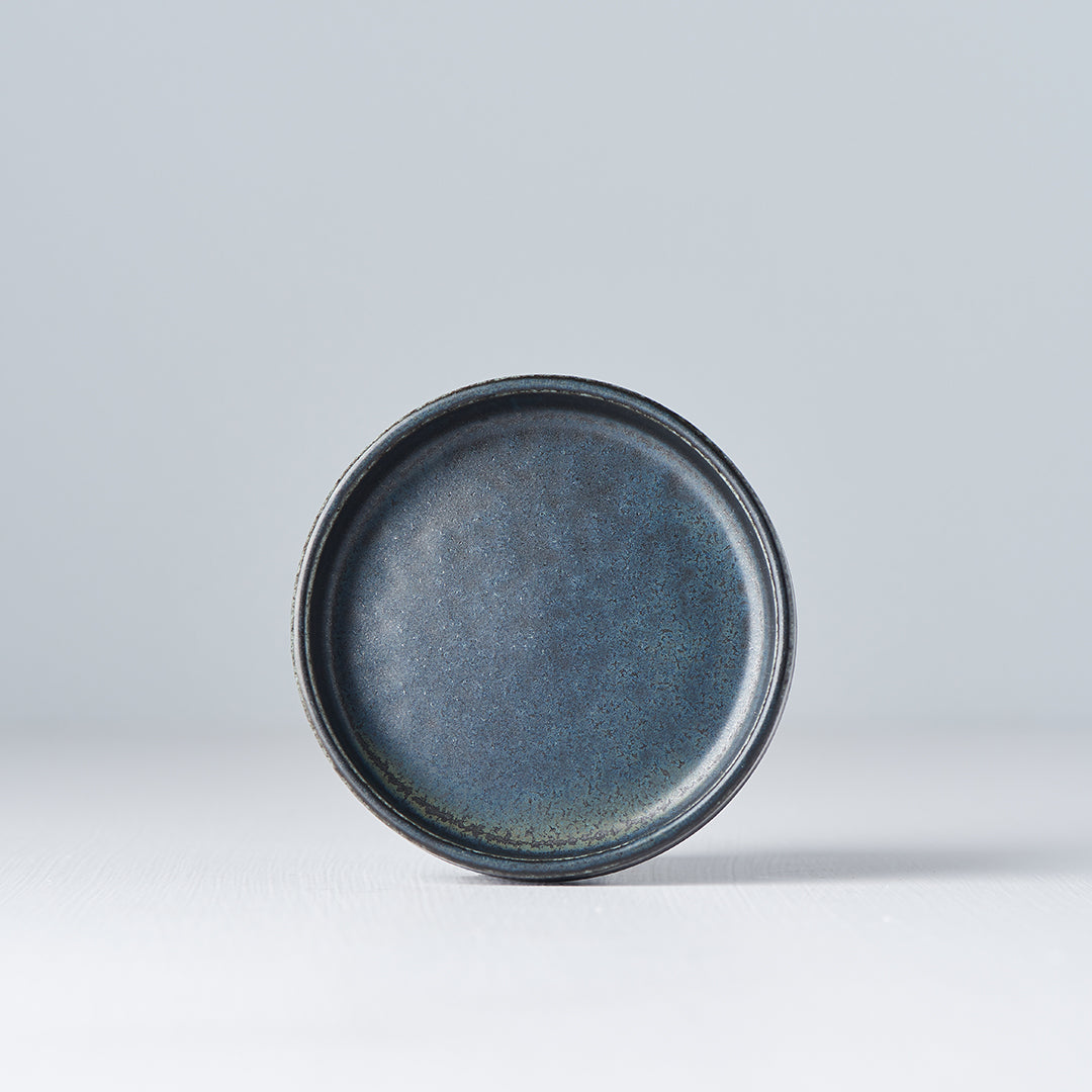 Ibushi Blue Black Lid/Saucer Bowl 8 cm, 20 ml