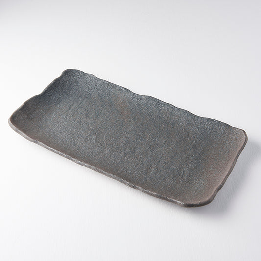 Platter Rectangular 35cm Stone Slab Glaze