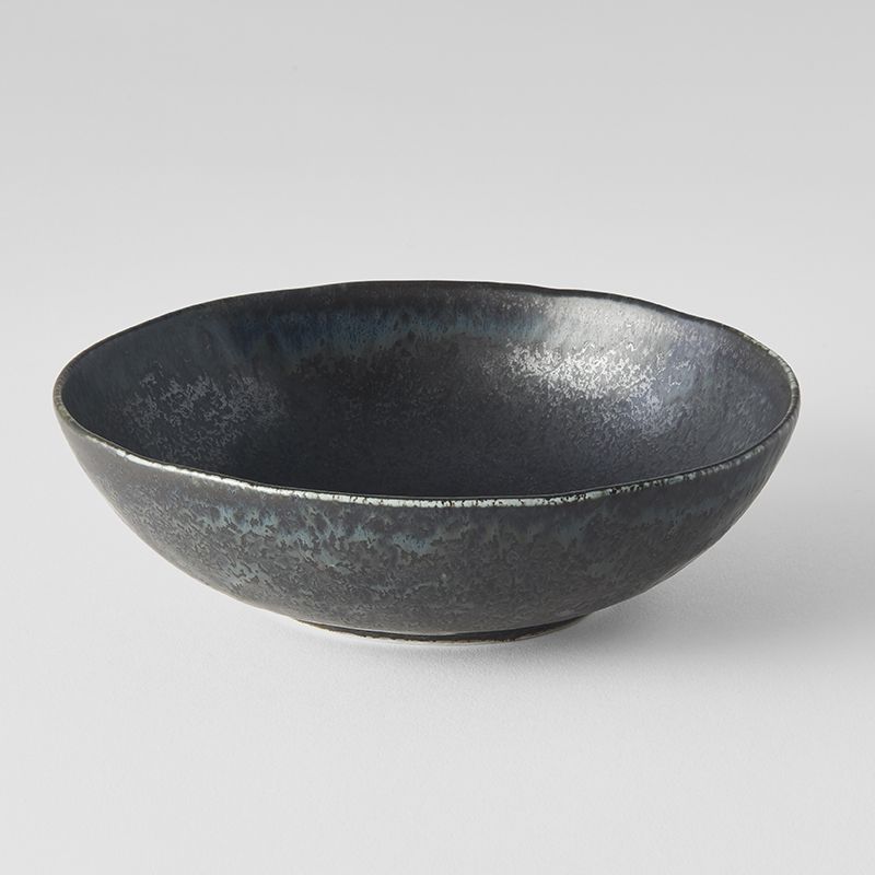 Bowl Oval 16.5cm BB Black Glaze