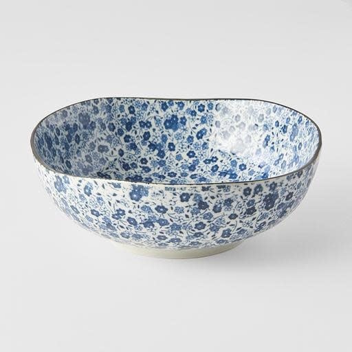 Bowl Organic Shape 20cm Blue Daisy Design