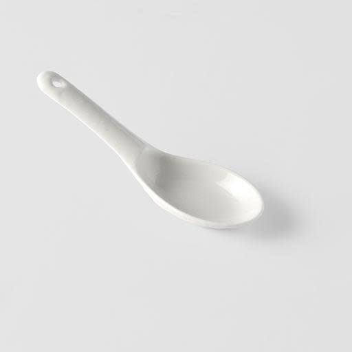 Spoon Small 15cm Soft White Glaze - Made In Japan | Japanese Tableware