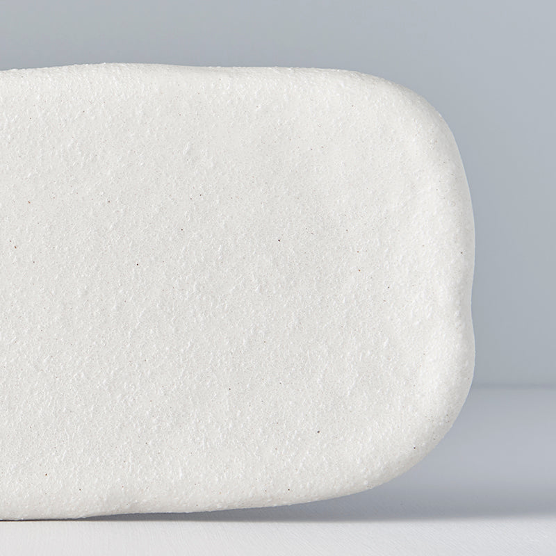 Shell White Slab Rectangular Plate 28.5 x 12cm
