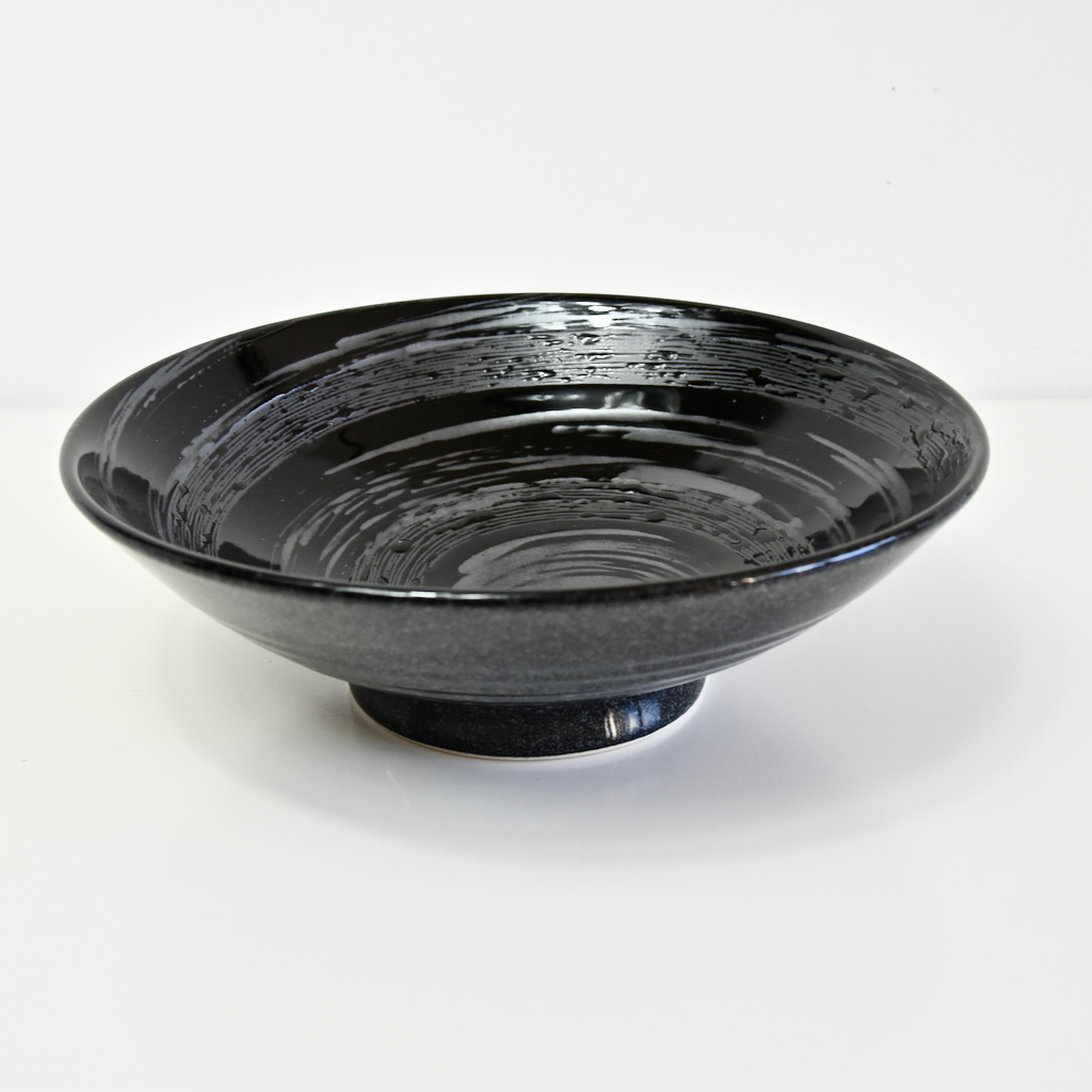 Ramen Bowl 24.5cm Gunmetal Swirl