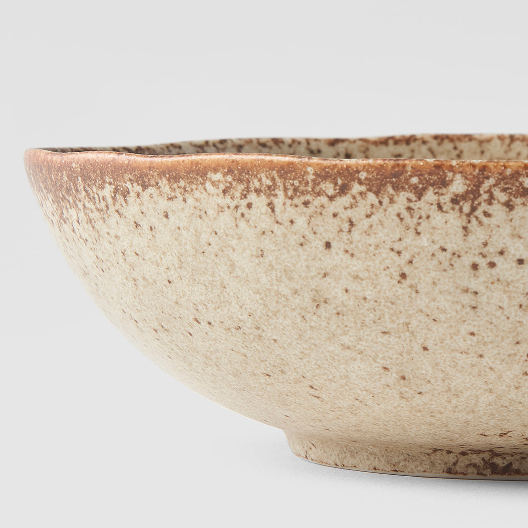 Bowl Oval 17x15cm Sand Fade Glaze